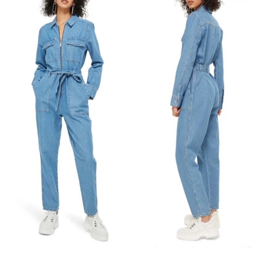 Topshop MOTO Denim Jumpsuit